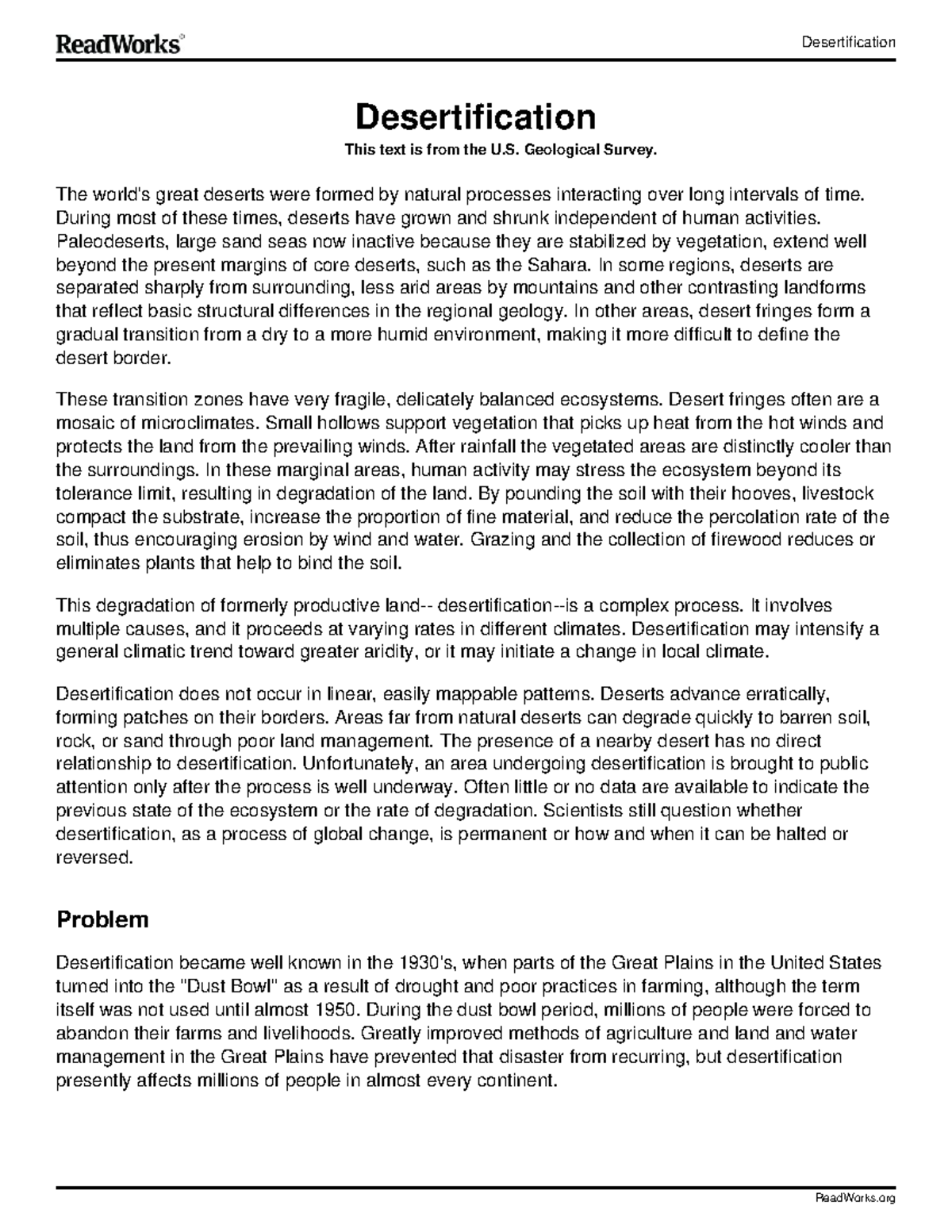 Desertification: Understanding Causes, Effects, and Solutions (GEOL 101 ...