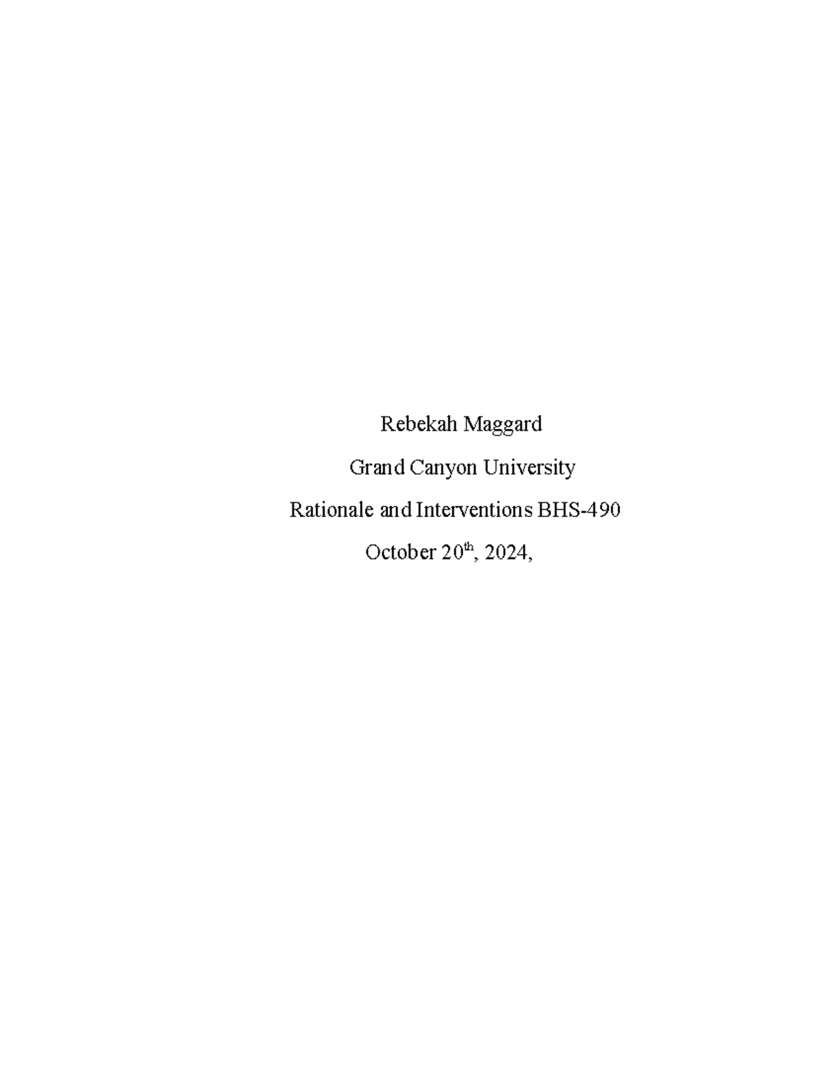 BHS 490 Trauma-Focused Youth Services: Rationale & Interventions - Studocu
