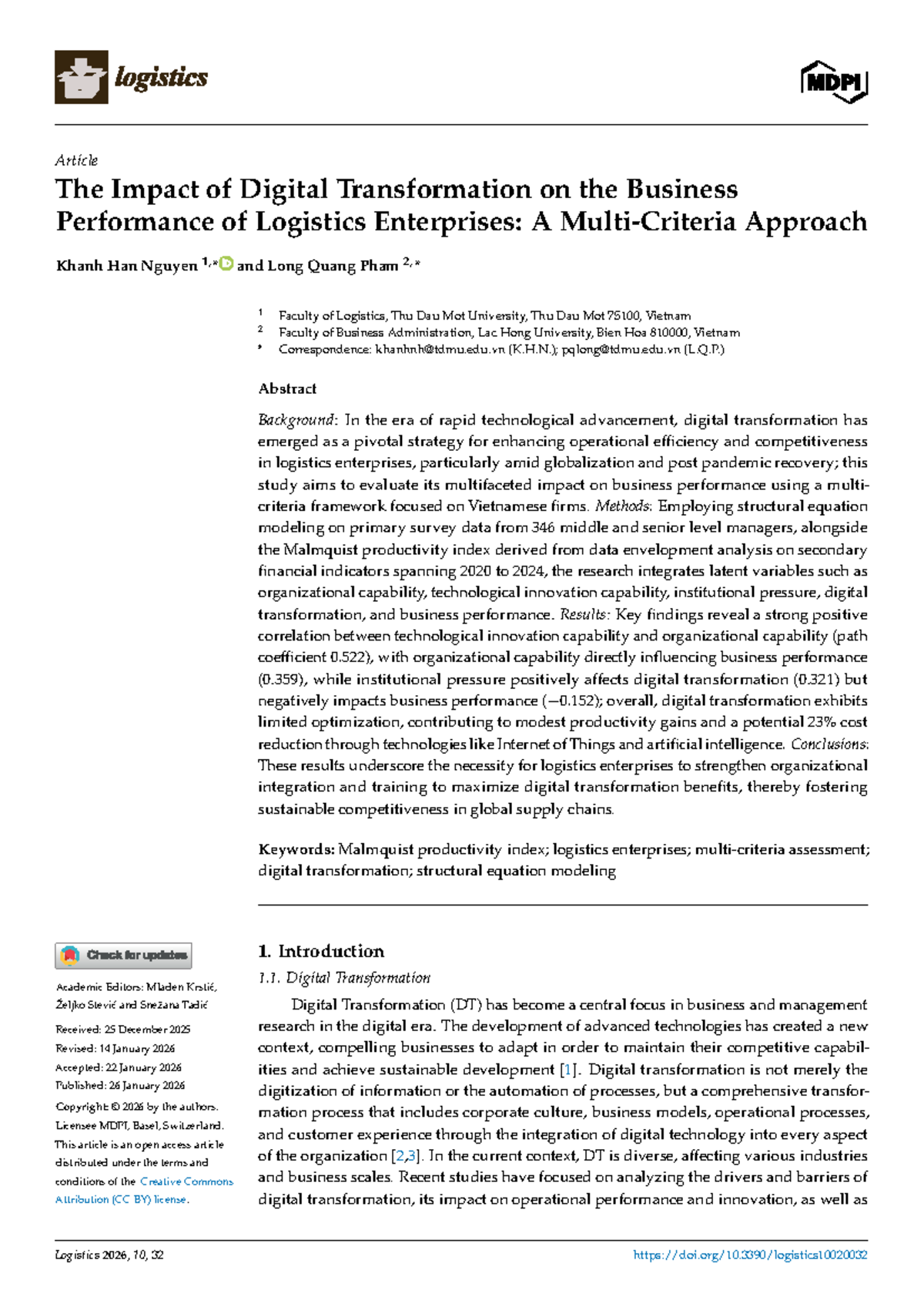 Logistics 2026: The Impact of Digital Transformation on Business ...