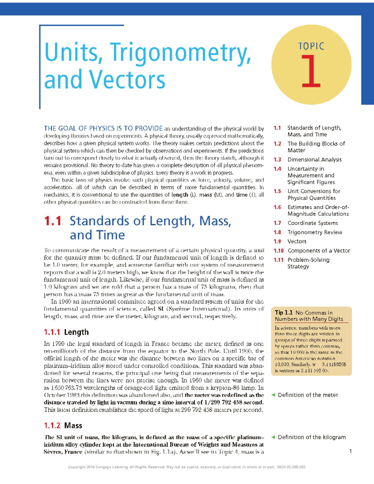 Applied Physics - PHYS204 Notes 1 - Units, Trigonometry, TOPIC and ...