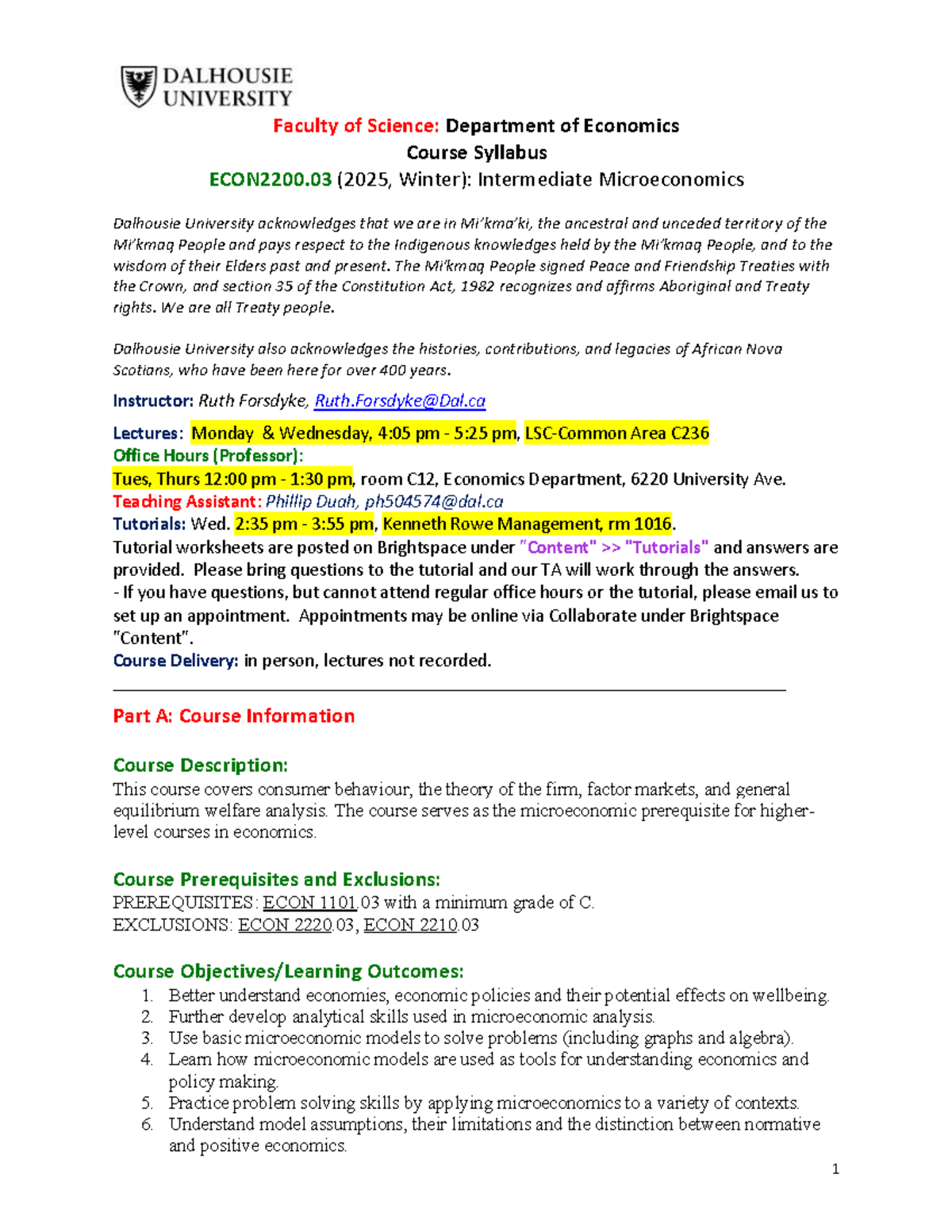ECON 2200.03 - Winter 2025: Intermediate Microeconomics Course Syllabus ...