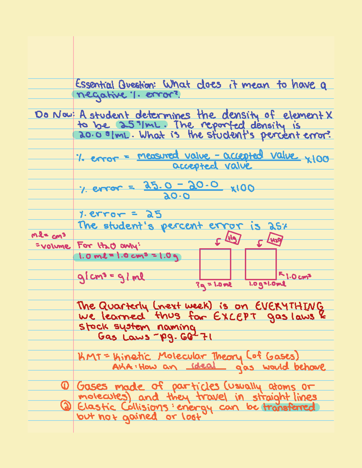 Percent Error Analysis - Chemistry 101 - Studocu