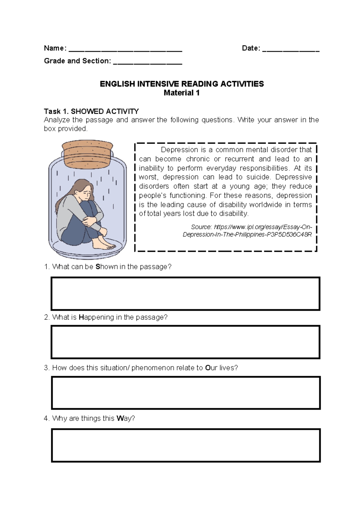 Intensive Reading Activities Week 1 - Name ...
