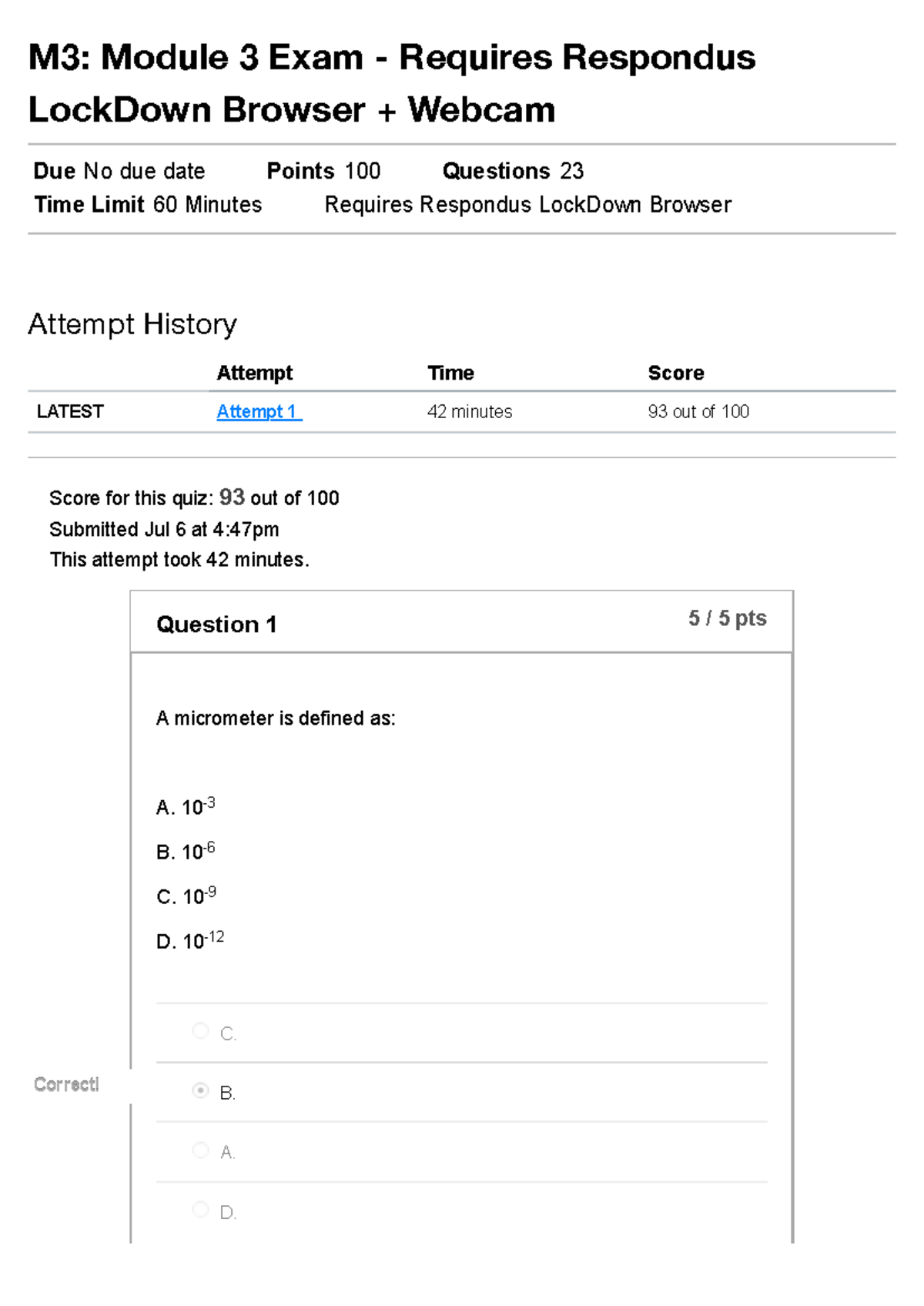 M3 Exam: Microscopy and Staining Concepts - Respondus Required