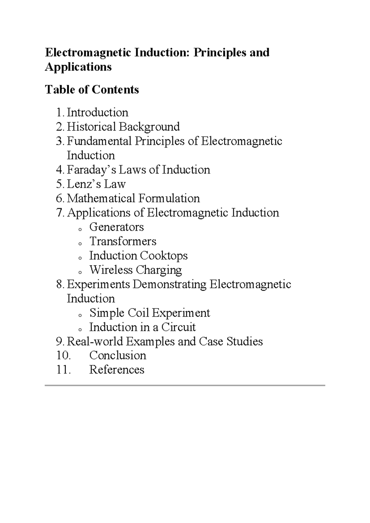 Electromagnetic Induction Concepts and Applications in Physics - Studocu