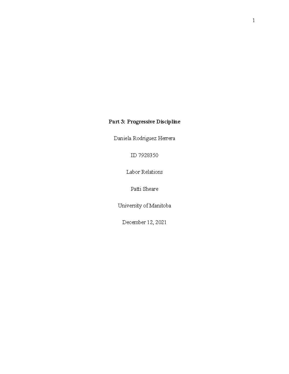 Part 3 Progressive Discipline.docxPart 3 Progressive Discipline ...
