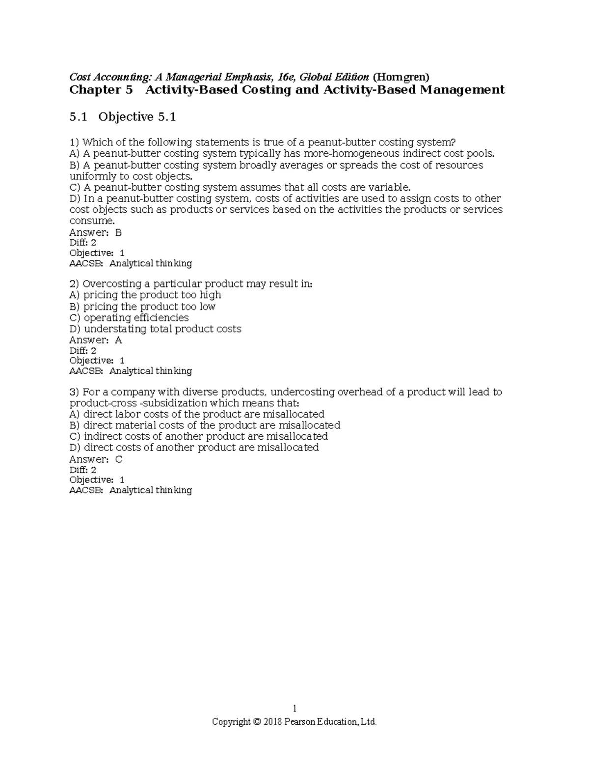Chapter 4 - MCQs on Job Costing in Cost Accounting (ACC 101) - Studocu