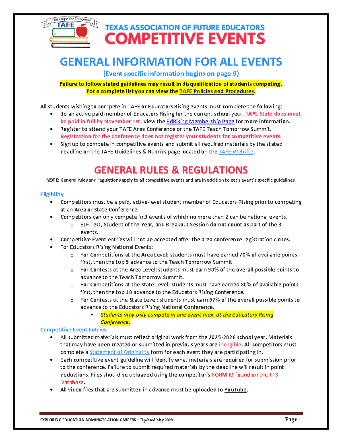 25-26 Exploring Education Administration Careers: Competition ...