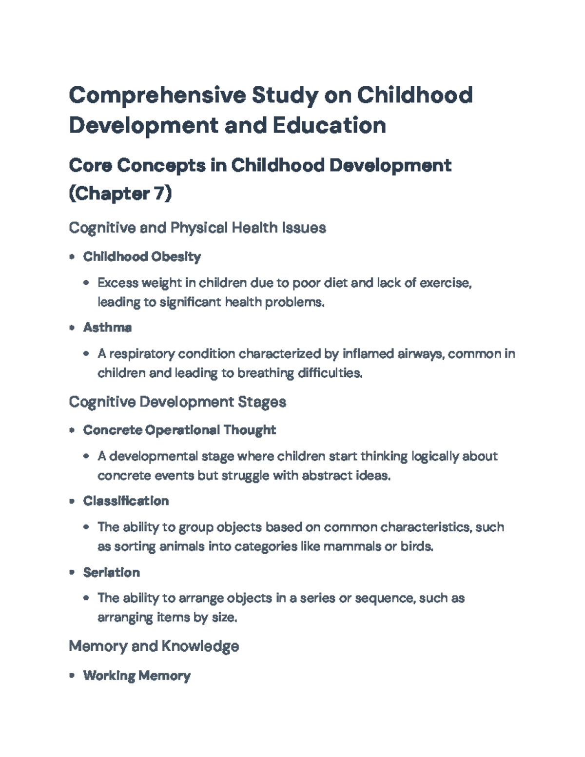Childhood Development & Education Insights: Comprehensive Study (EDU ...