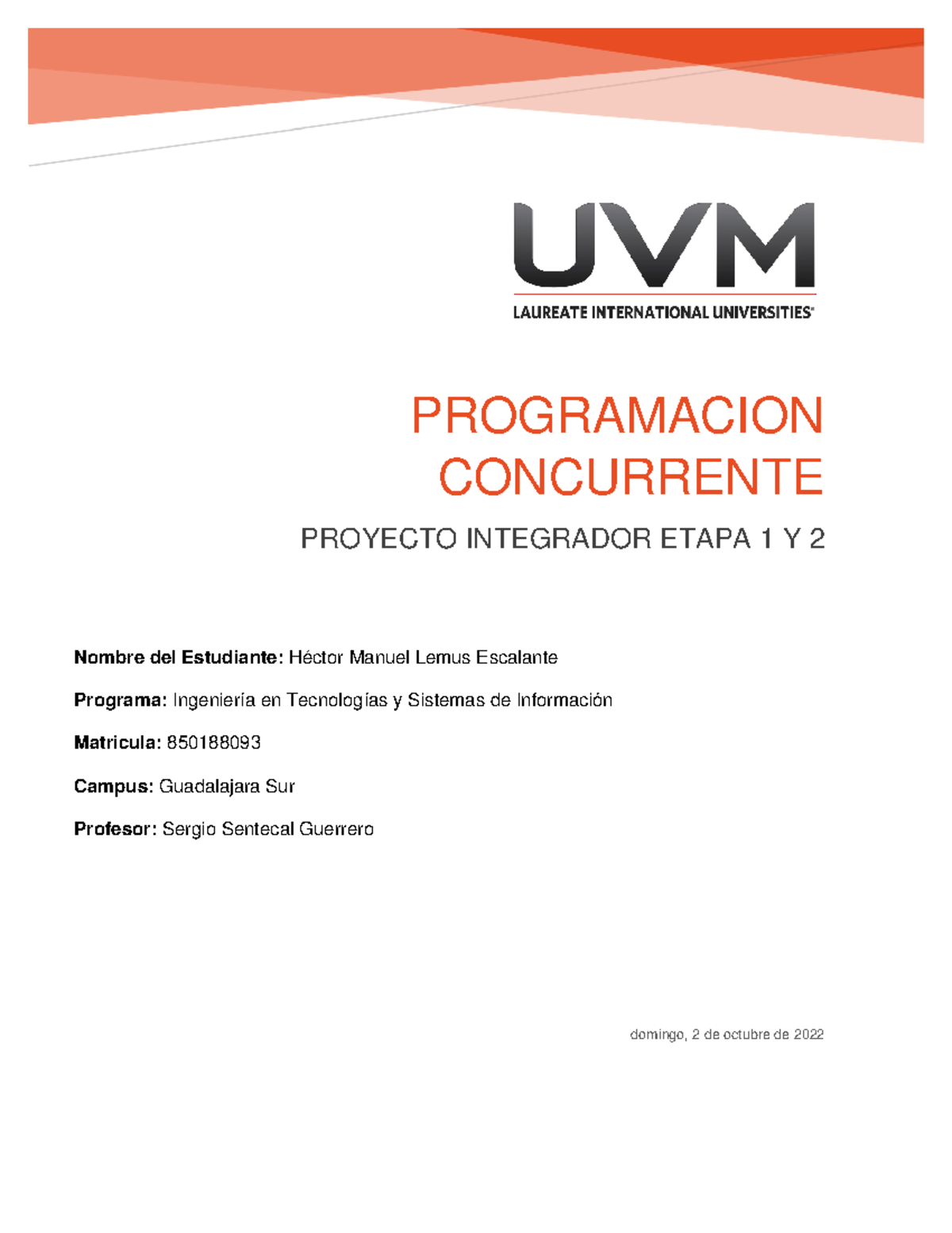 A6 HMLE - Integrador de Programación Concurrente en C y Java - Studocu
