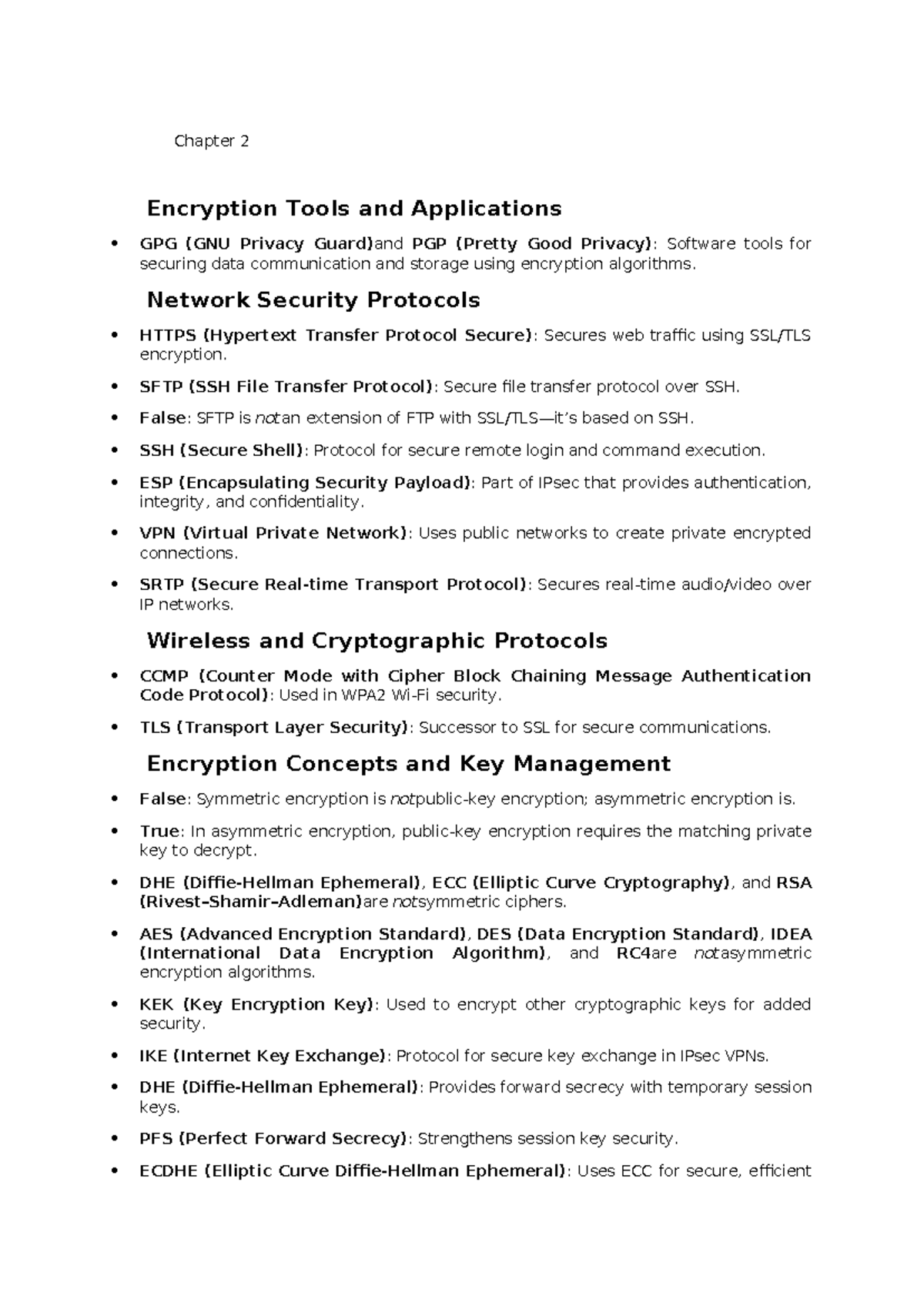 Chapter 2 & 4 Encryption Tools and Digital Certificates Overview - Studocu