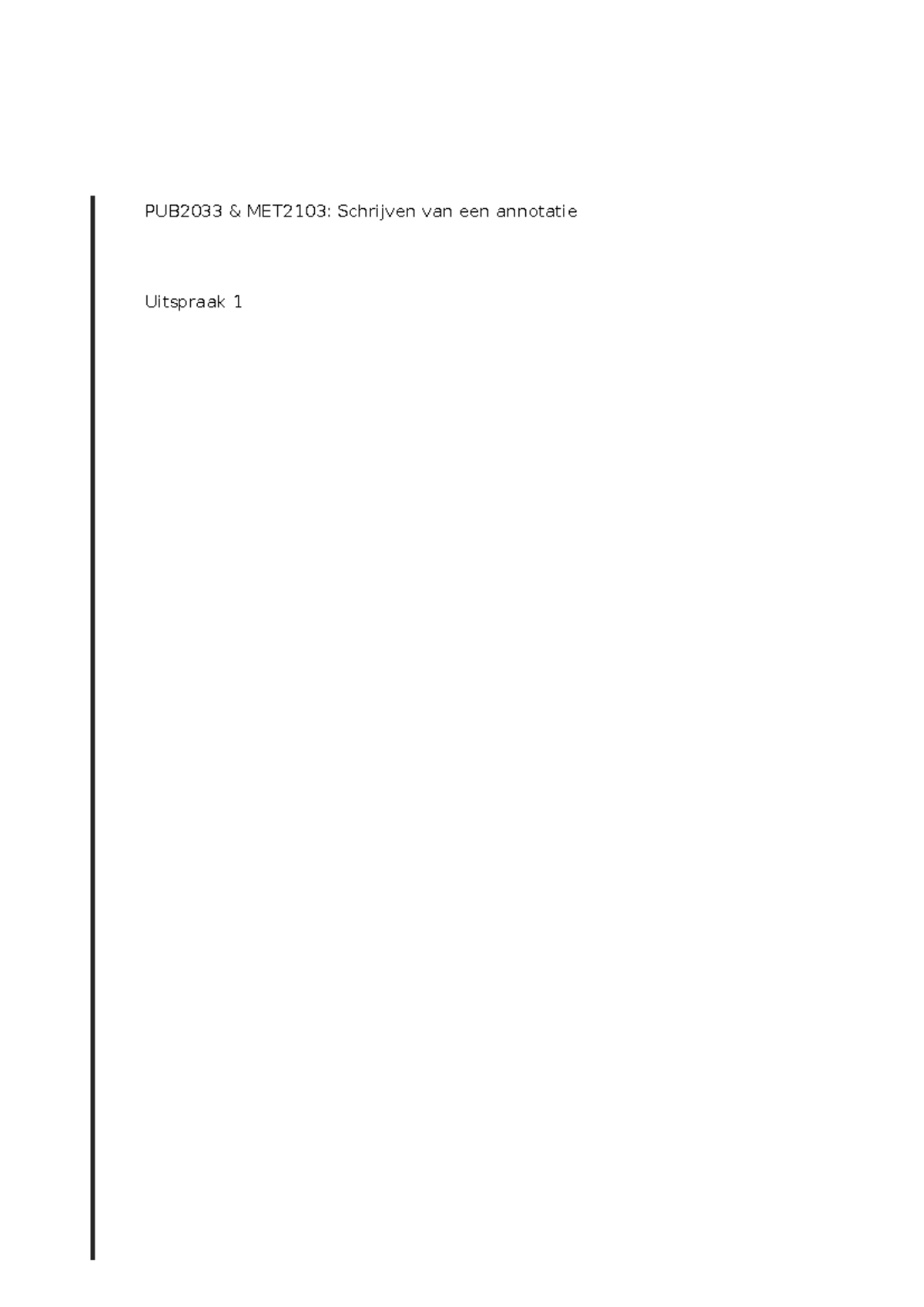 PUB2033 MET2103: Annotatie over Instemming Gemeenteraad en Awb ...