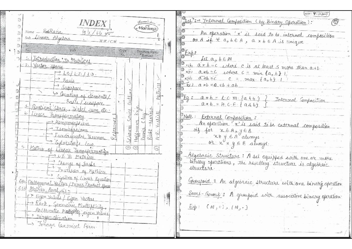 Matrices - maths - Bridge course in Mathematics Syllabus Unit-I ...