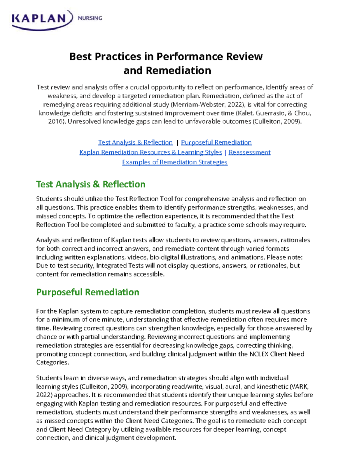 Best Practices in Remediation: Test Review & Analysis (2022) - Studocu