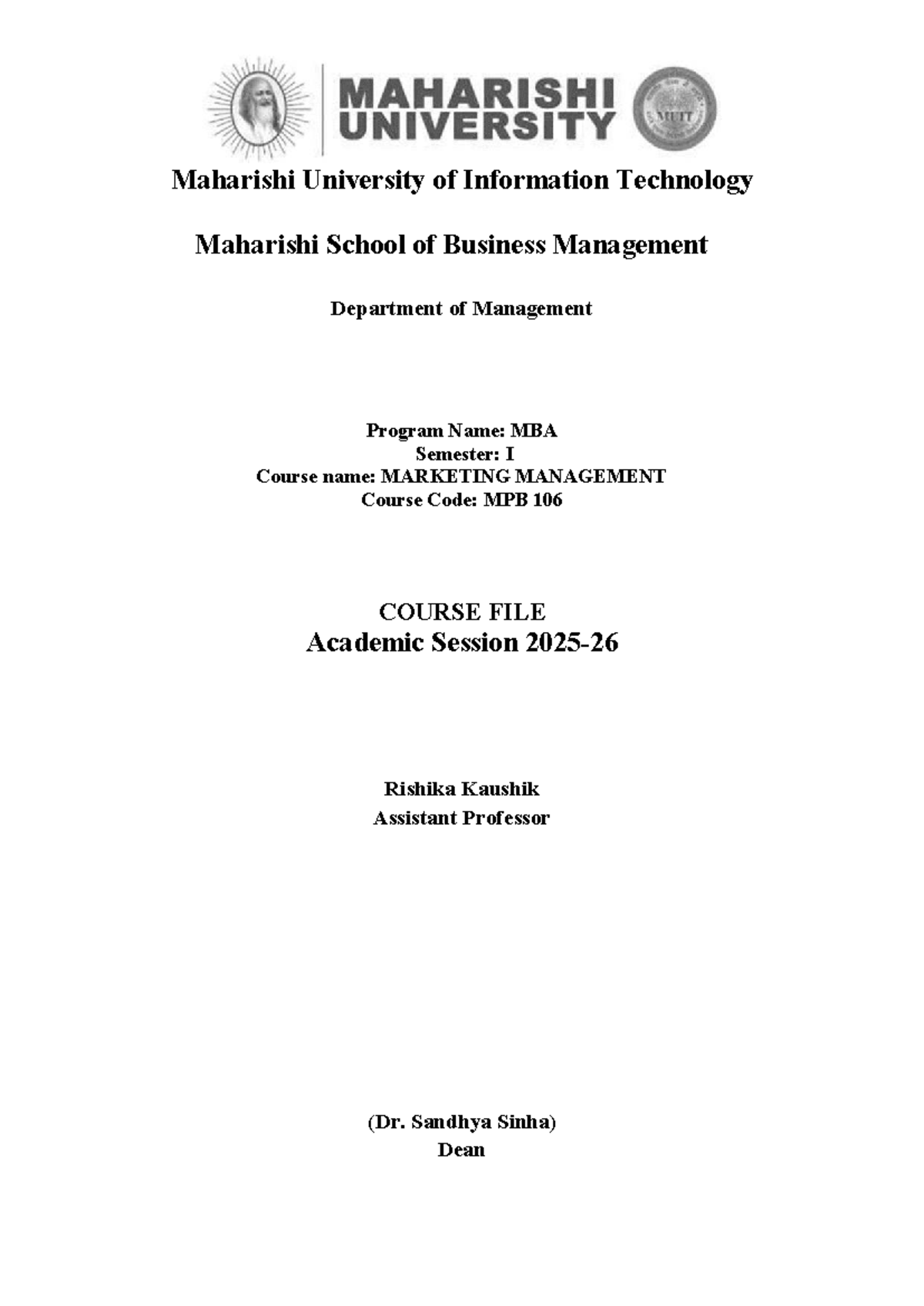Managerial Economics Course Notes - MBA I (MPB 102) - Studocu
