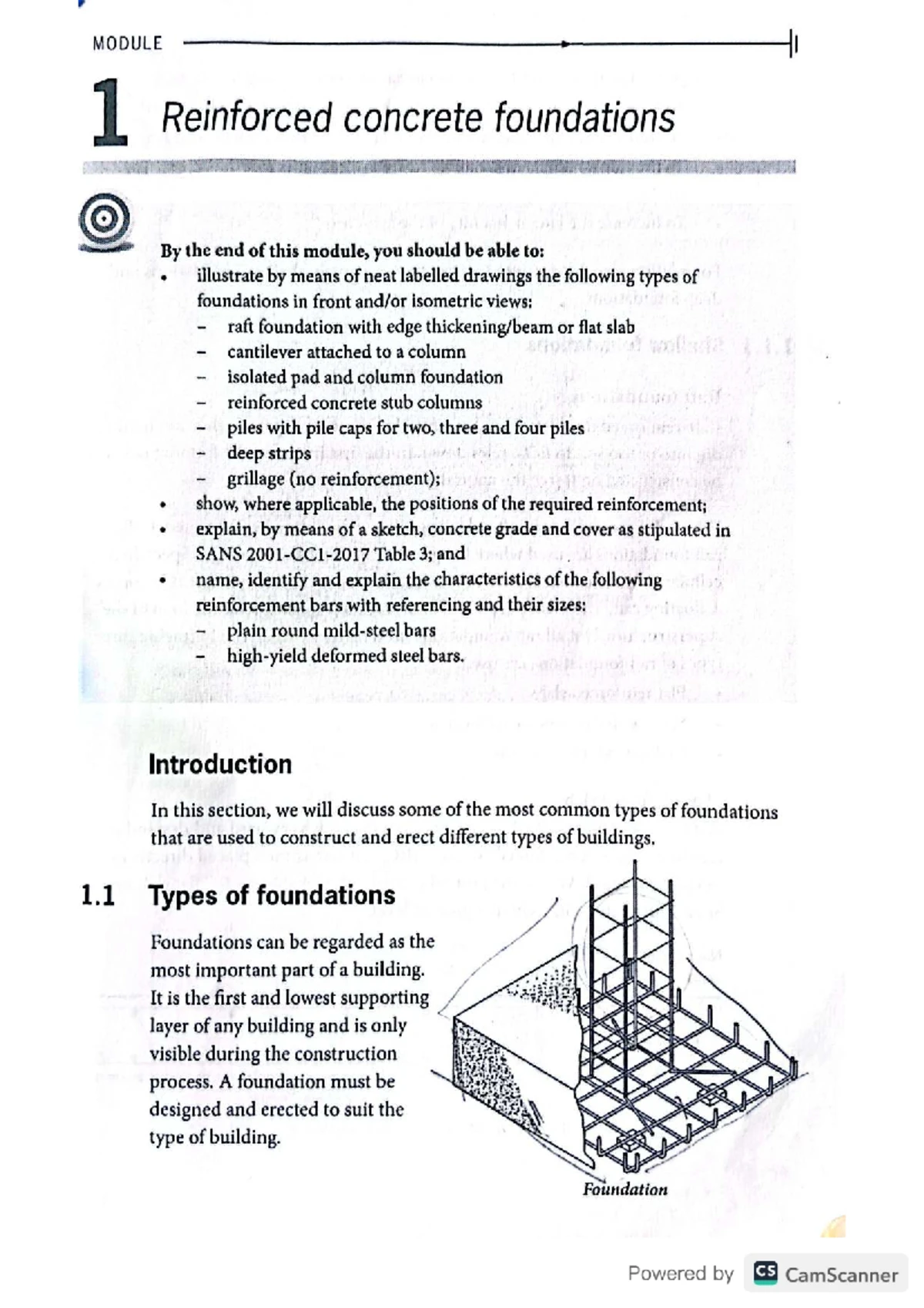 N5 BSC MOD 2: Reinforced Concrete Foundations Overview - Studocu