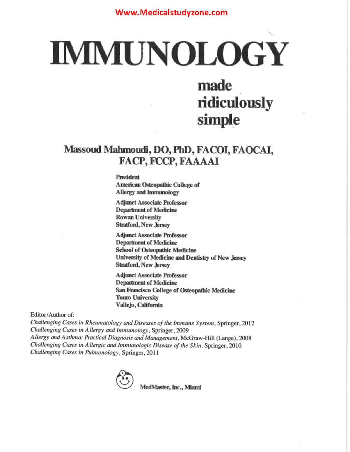 IMMUNOLOGY MADE RIDICULOUSLY SIMPLE visual data 6