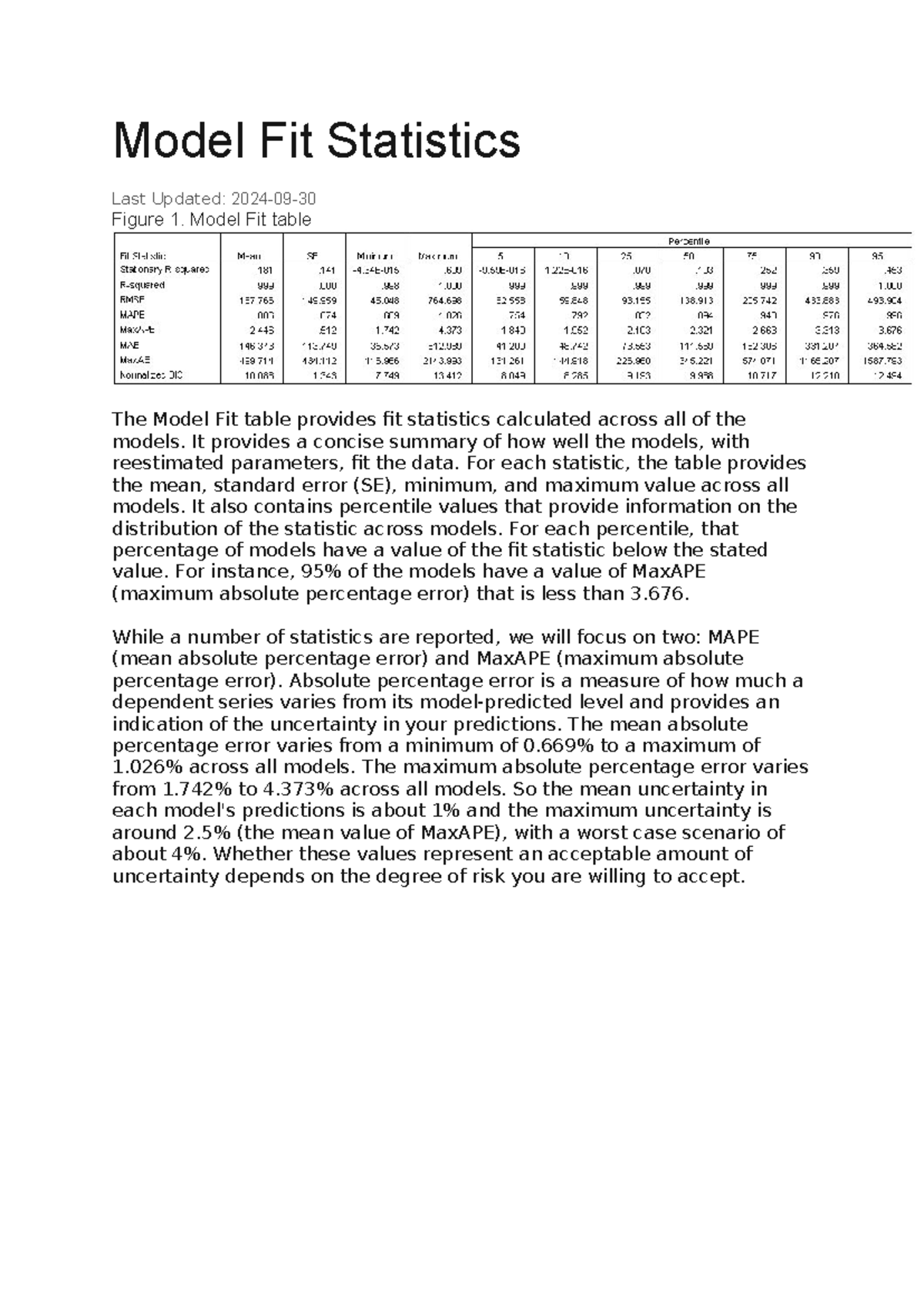 Model Fit Statistics Overview: Key Metrics and Analysis - Studocu