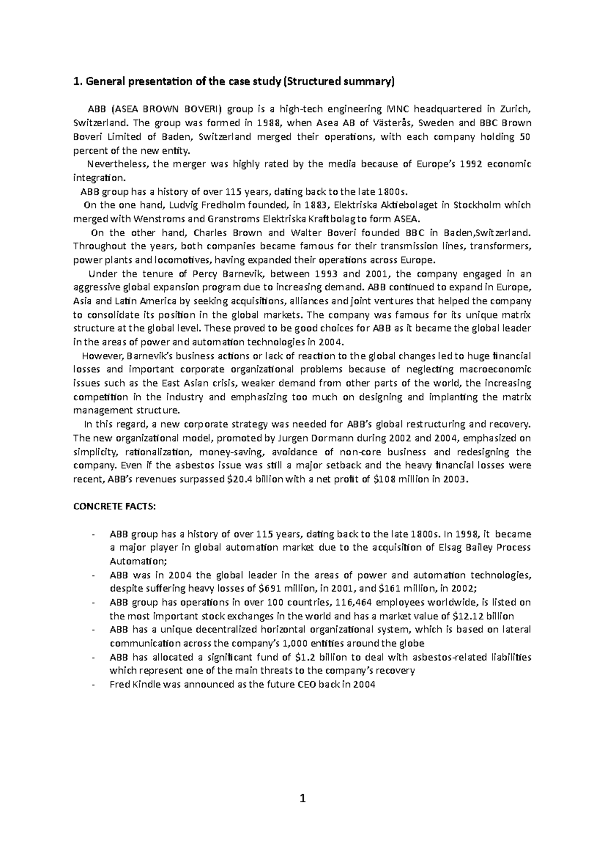 ABB Group China Case Study Analysis: Challenges and Strategies - Studocu
