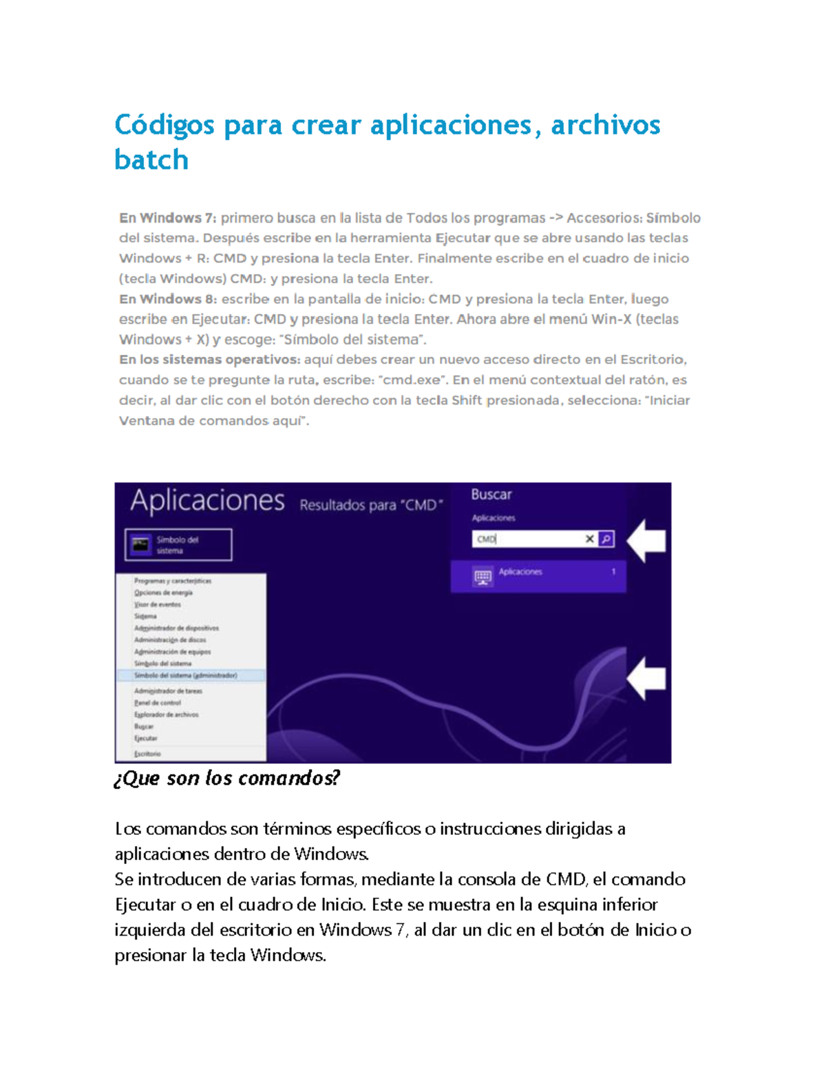 Ejemplos Prácticos de Comandos Batch para Windows - Studocu