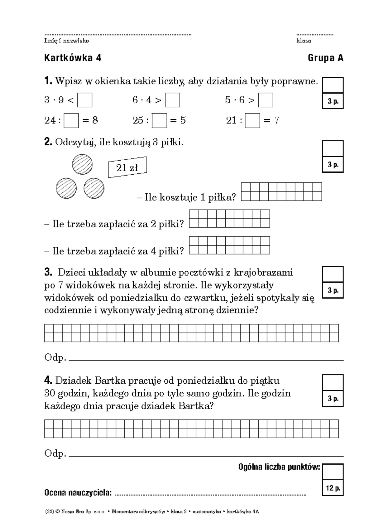 Sprawdzian Dla Ksasy Czwartej Z Geometri www.studocu.com
