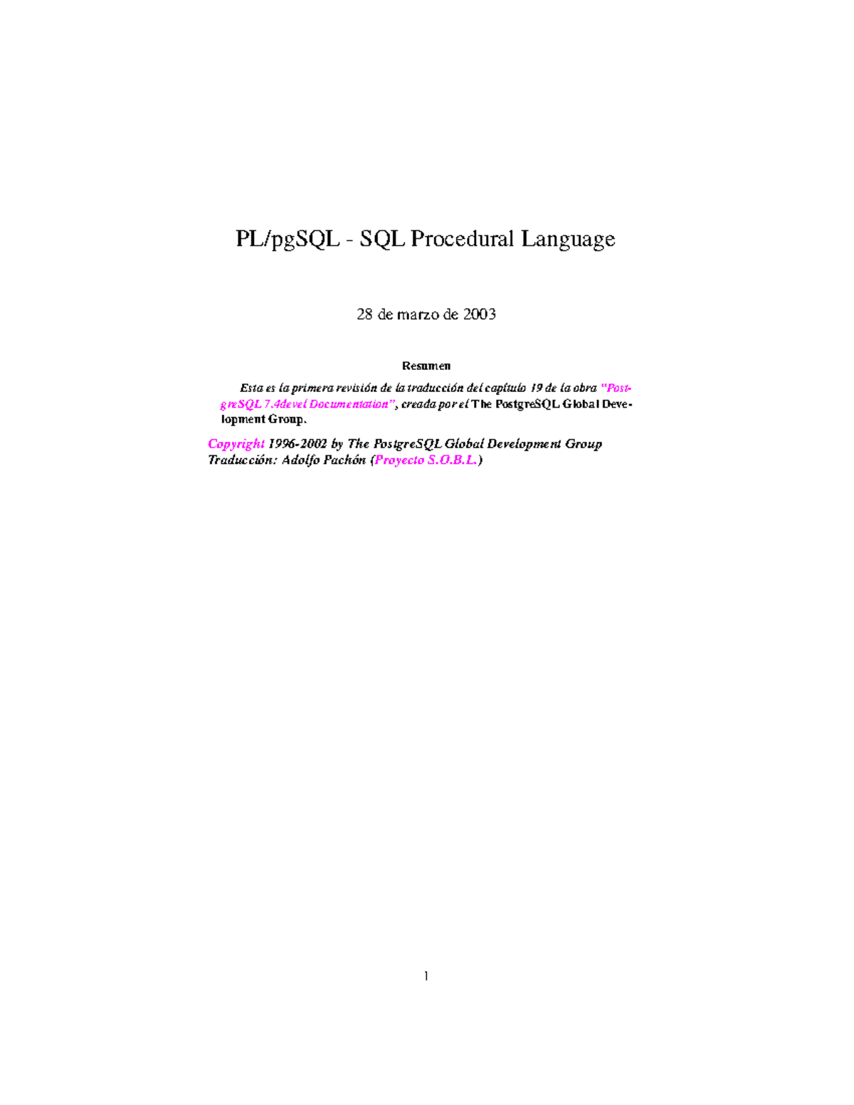Pl-pgsql - ejercicios - PL/pgSQL - SQL Procedural Language 28 de marzo ...