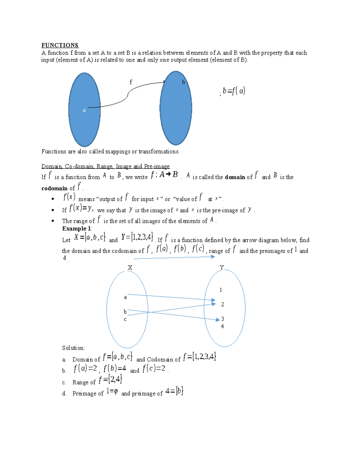 DOC-20250203-WA0000 - Lecture Notes on Functions and Mappings - Studocu