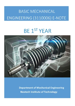 BME (GTU) - Comprehensive Notes on Prime Movers and Thermodynamics ...
