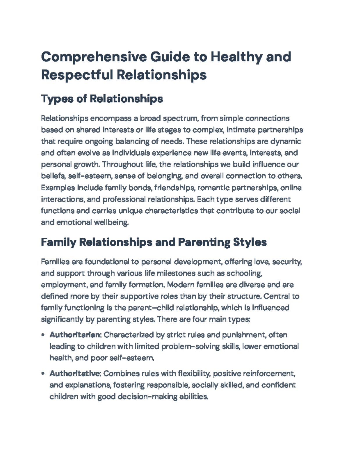 Comprehensive Guide to Healthy Relationships and Communication Skills ...