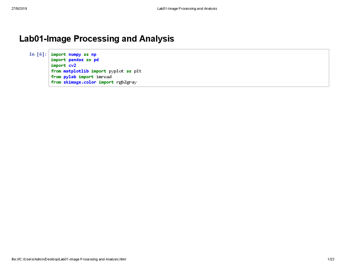 Lab01-Image Processing and Analysis - Lab01-Image Processing and ...