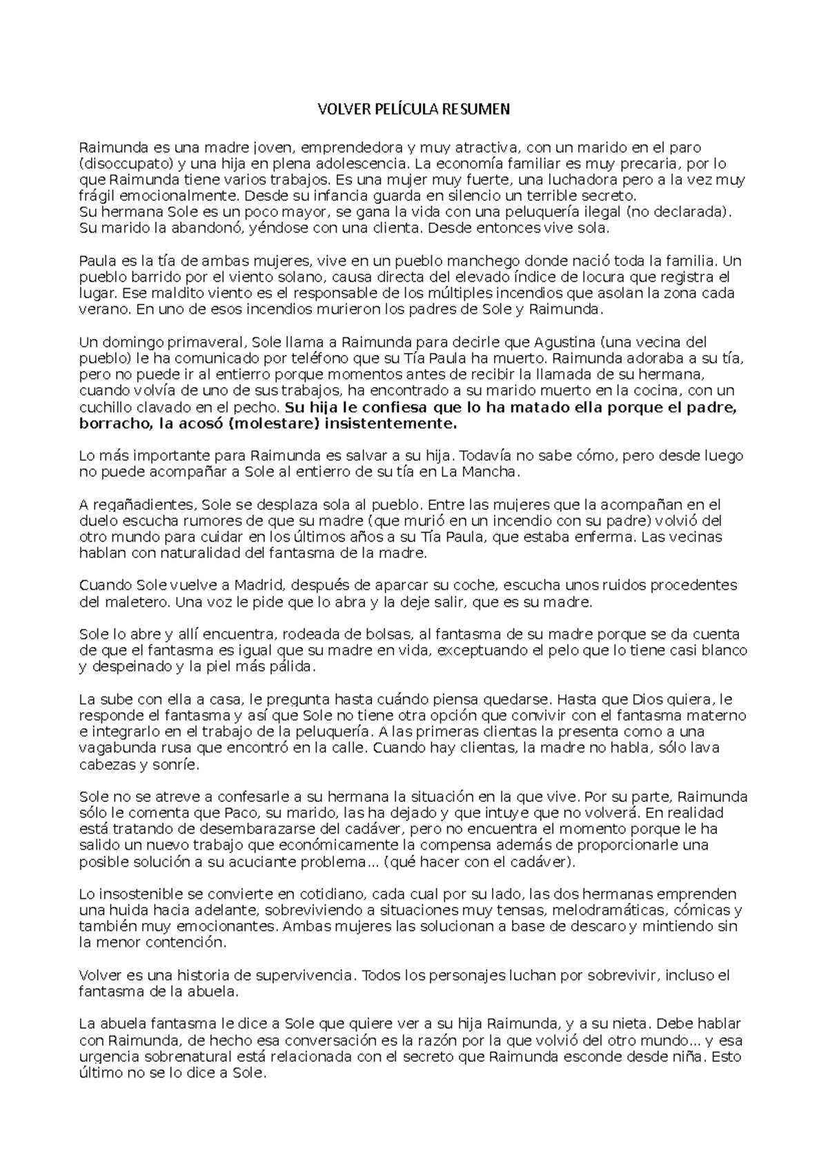 Resumen de la Película 