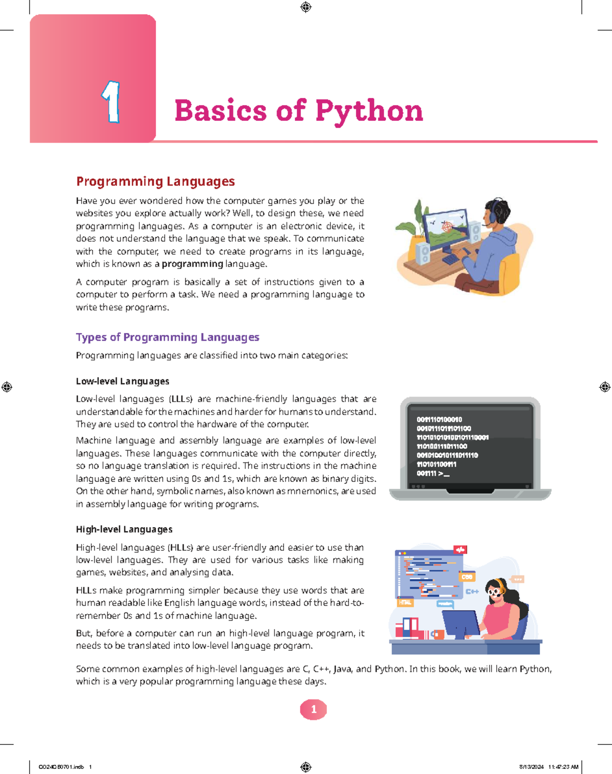 Python Programming Basics for Grade 7 - Study Notes CO24CB0701 - Studocu