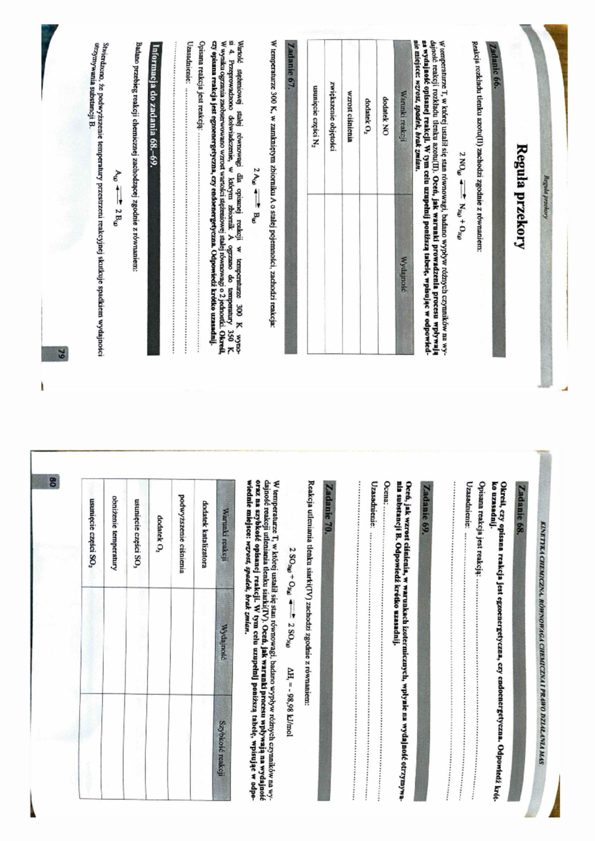 Reguła Przekory w Kinetyce Chemicznej - Zadania i Analizy KINETYKA