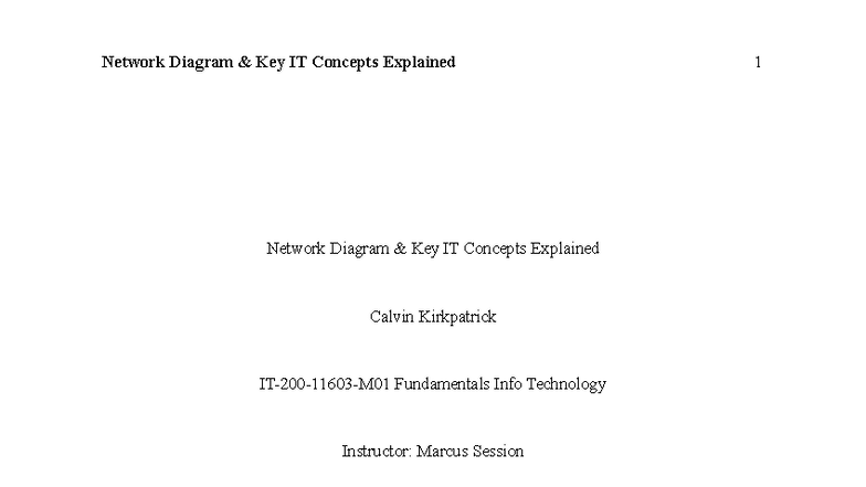 Network Diagram Key IT Concepts Explained (IT 101) - Studocu