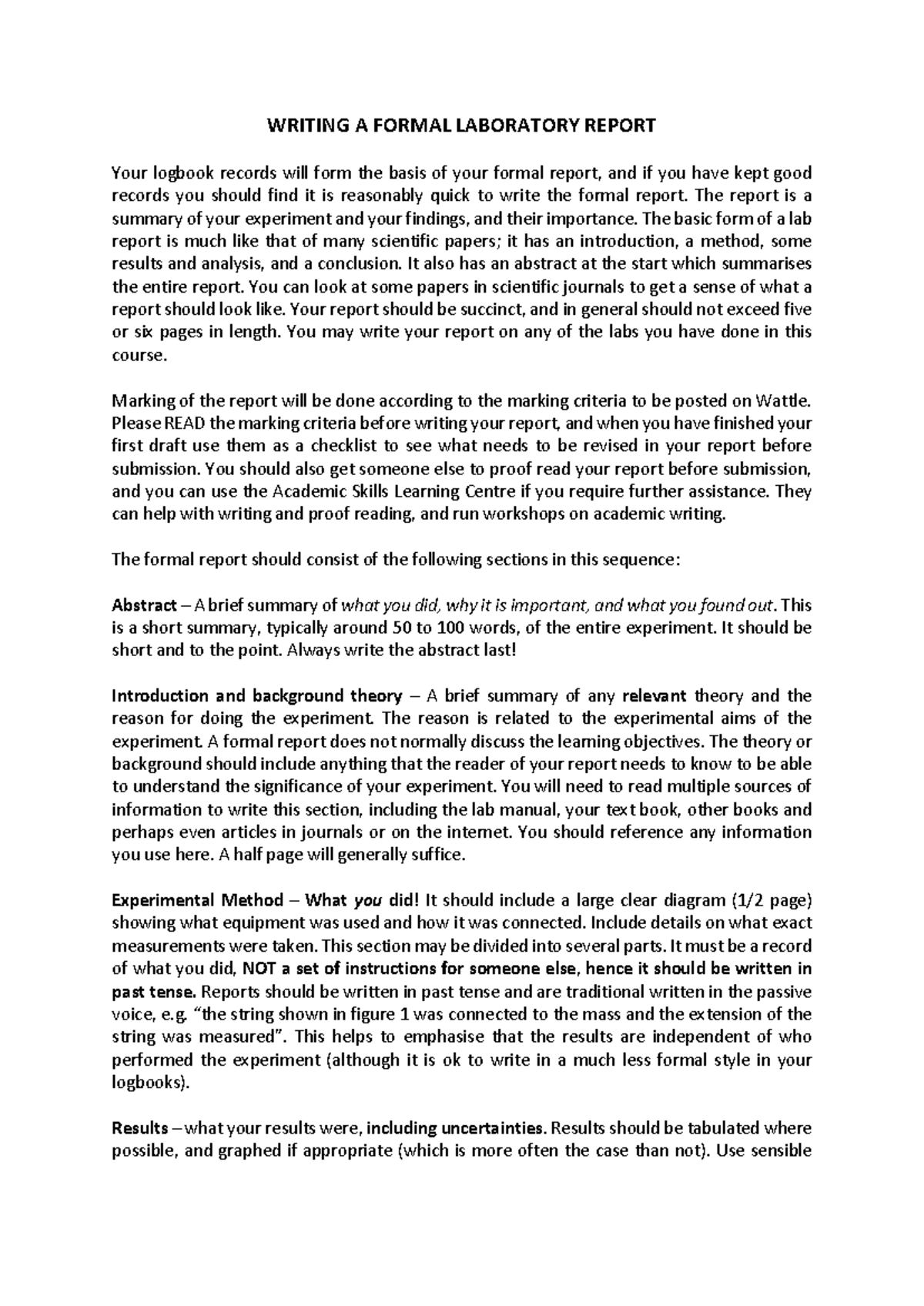 Lab Report Writing Tips for Successful Final Submissions - Studocu
