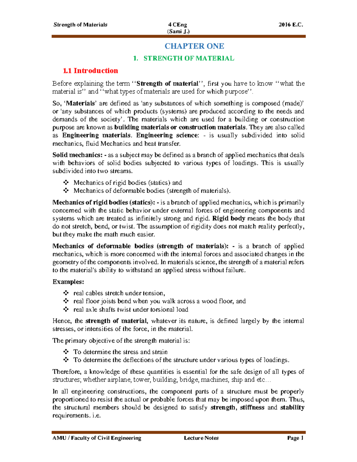 Civil Engineering Materials Notes