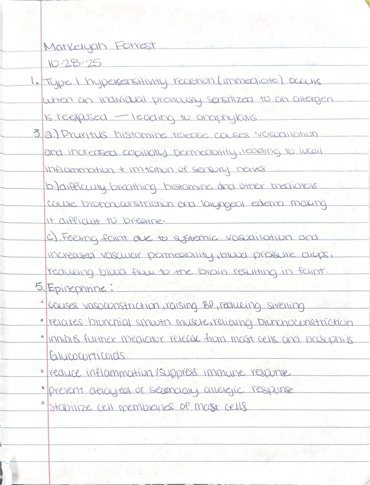 Hyper - Notes on Immediate Hypersensitivity Reactions (Pathophysiology ...