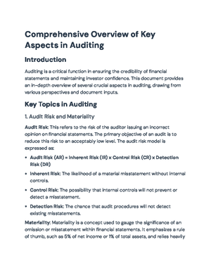 Audit Risk and Planning: A Comprehensive Guide for Auditors - Audit ...