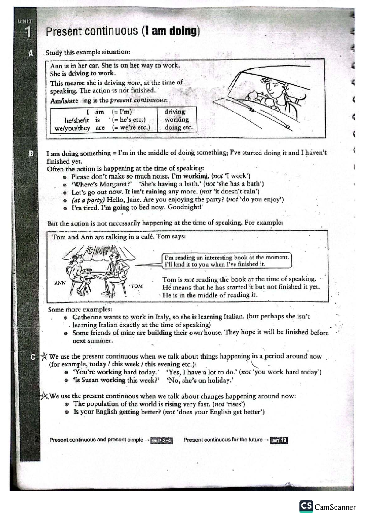 UNIT 1 Present Continuous vs Present Simple: A Study Guide - Studocu