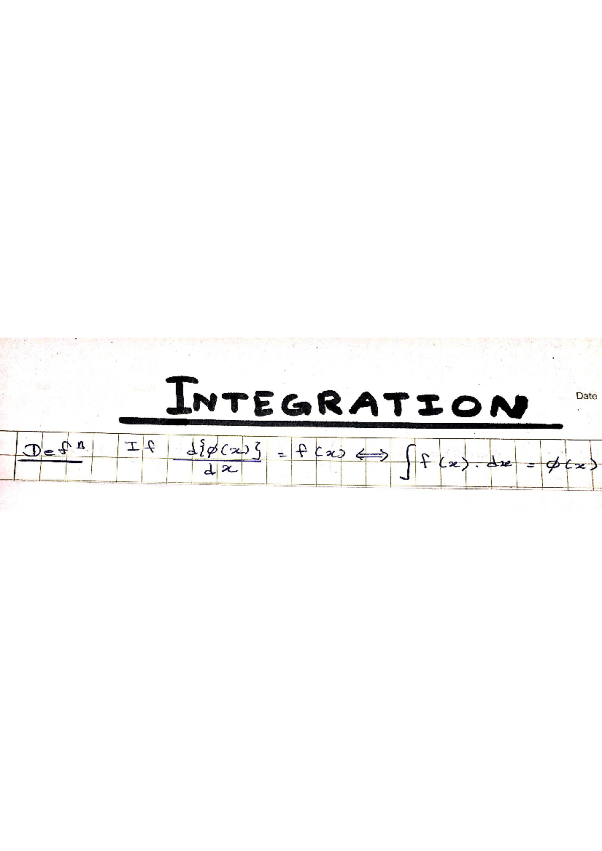 Integration Theory - Revision Notes for MATH101 - Studocu