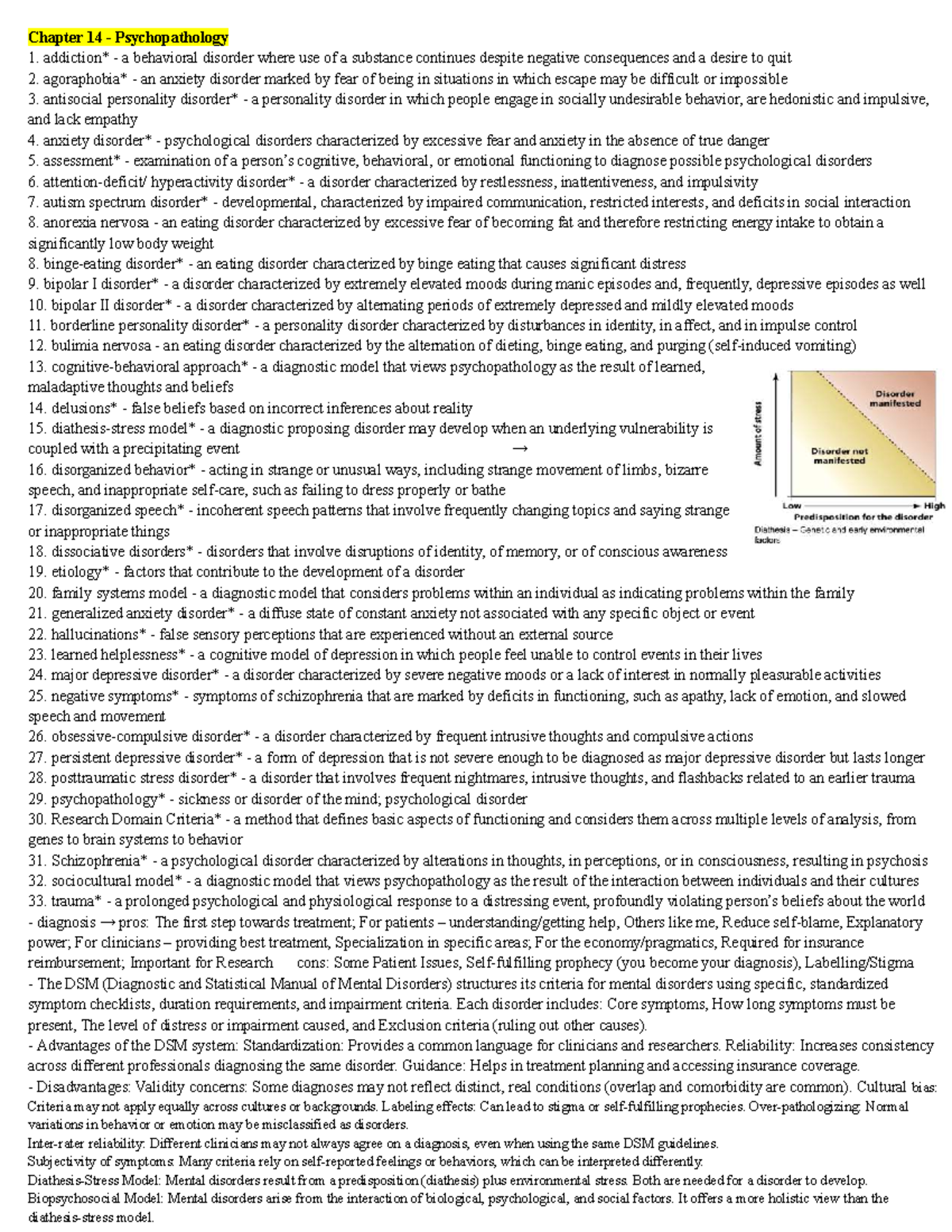 Quiz 6 Study Guide: Key Concepts in Psychopathology - Studocu