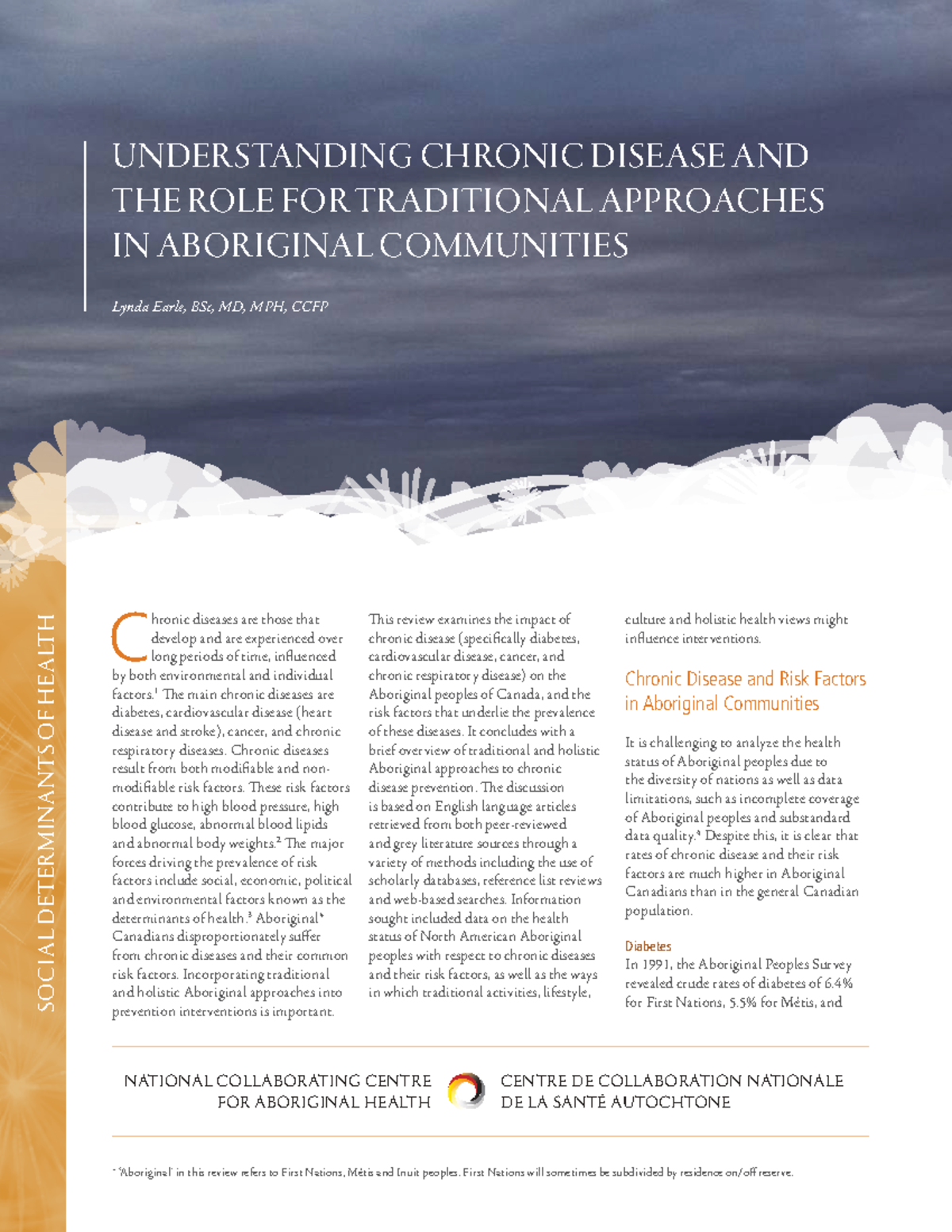 Understanding Chronic Disease in Aboriginal Communities: Traditional ...