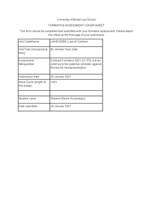 Problem question example answers - LAW OF CONTRACT: PROBLEM QUESTION ...
