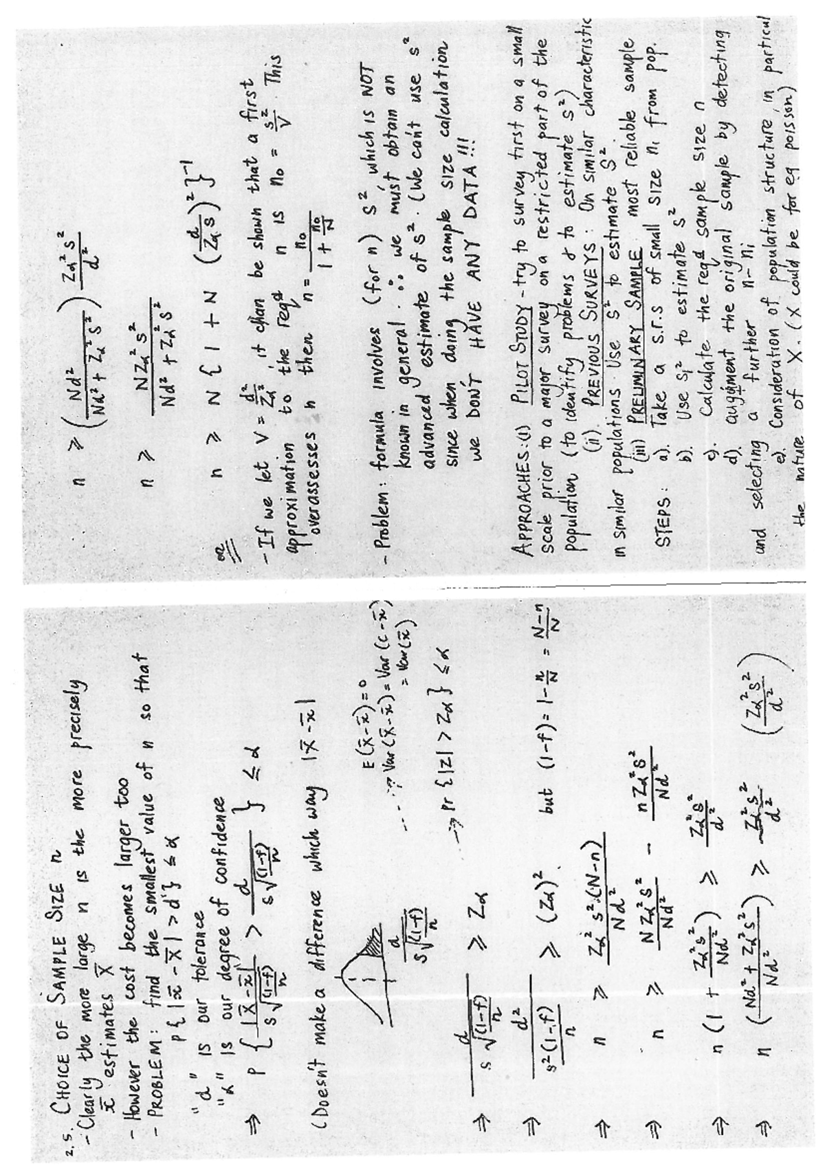 Stat 221 2016 Chapter 2b - 2. S. CHOICE OF SAMPLE SIZE n Clearly the ...