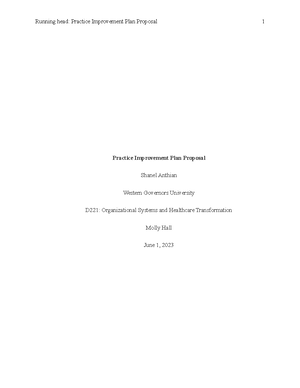 D221 Assessment: CAUTI Prevention Plan Proposal and Implementation ...
