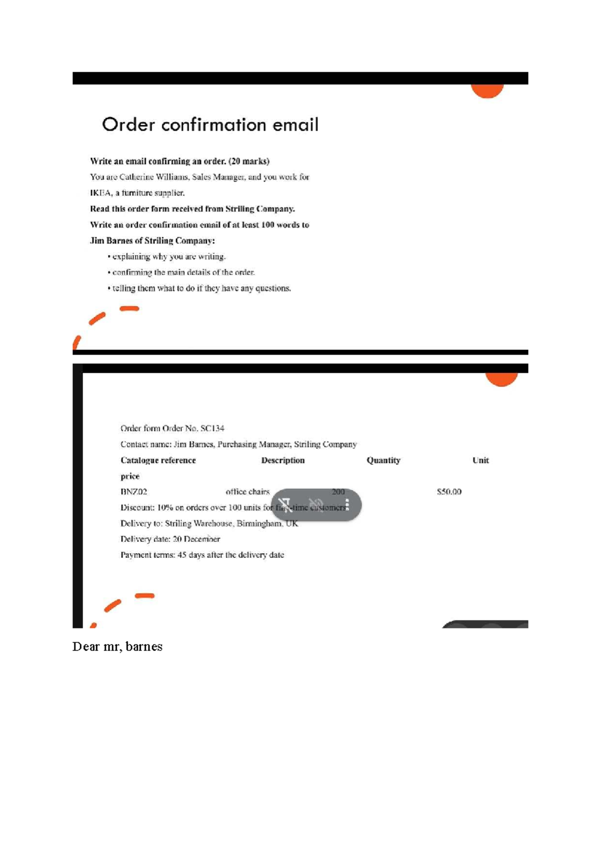 Order Confirmation Email for SC134 - IKEA Furniture Supply - Studocu