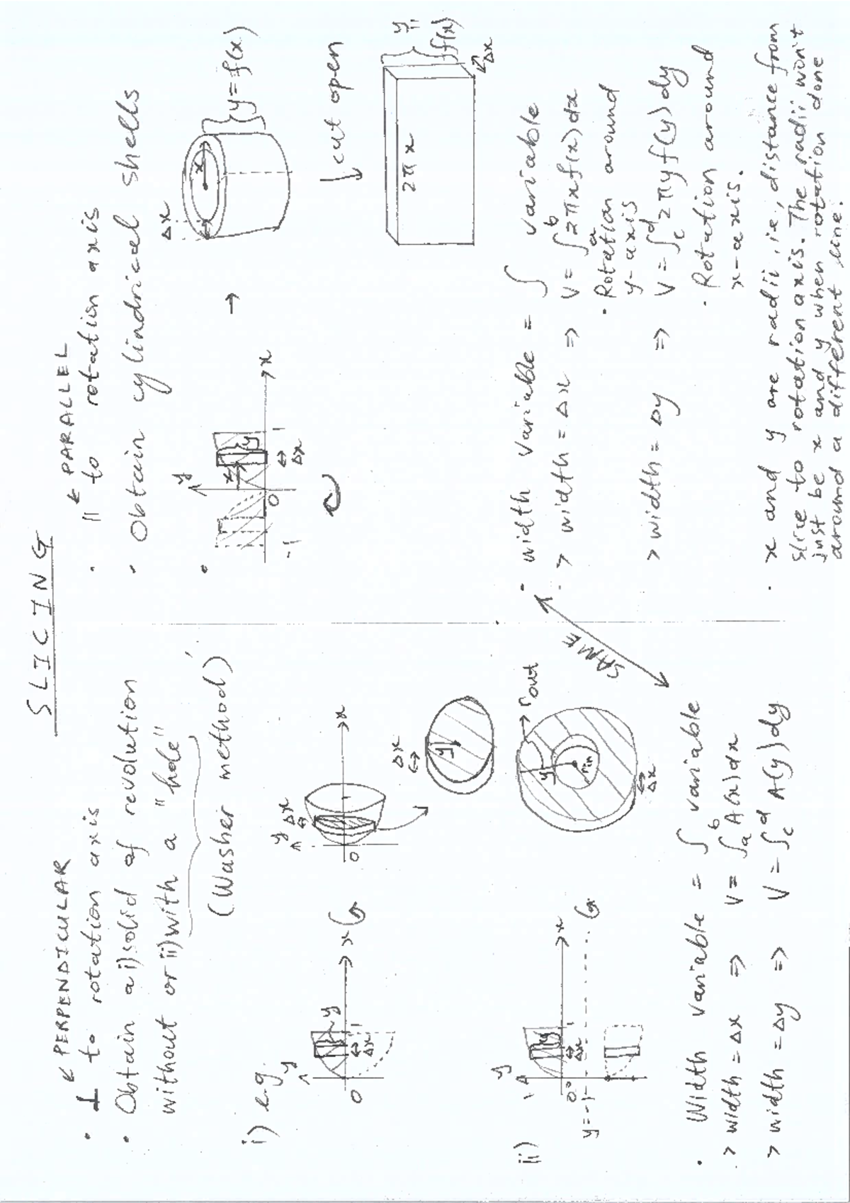 SLICING SOLIDS OF REVOLUTION: LECTURE NOTES 5 - Studocu