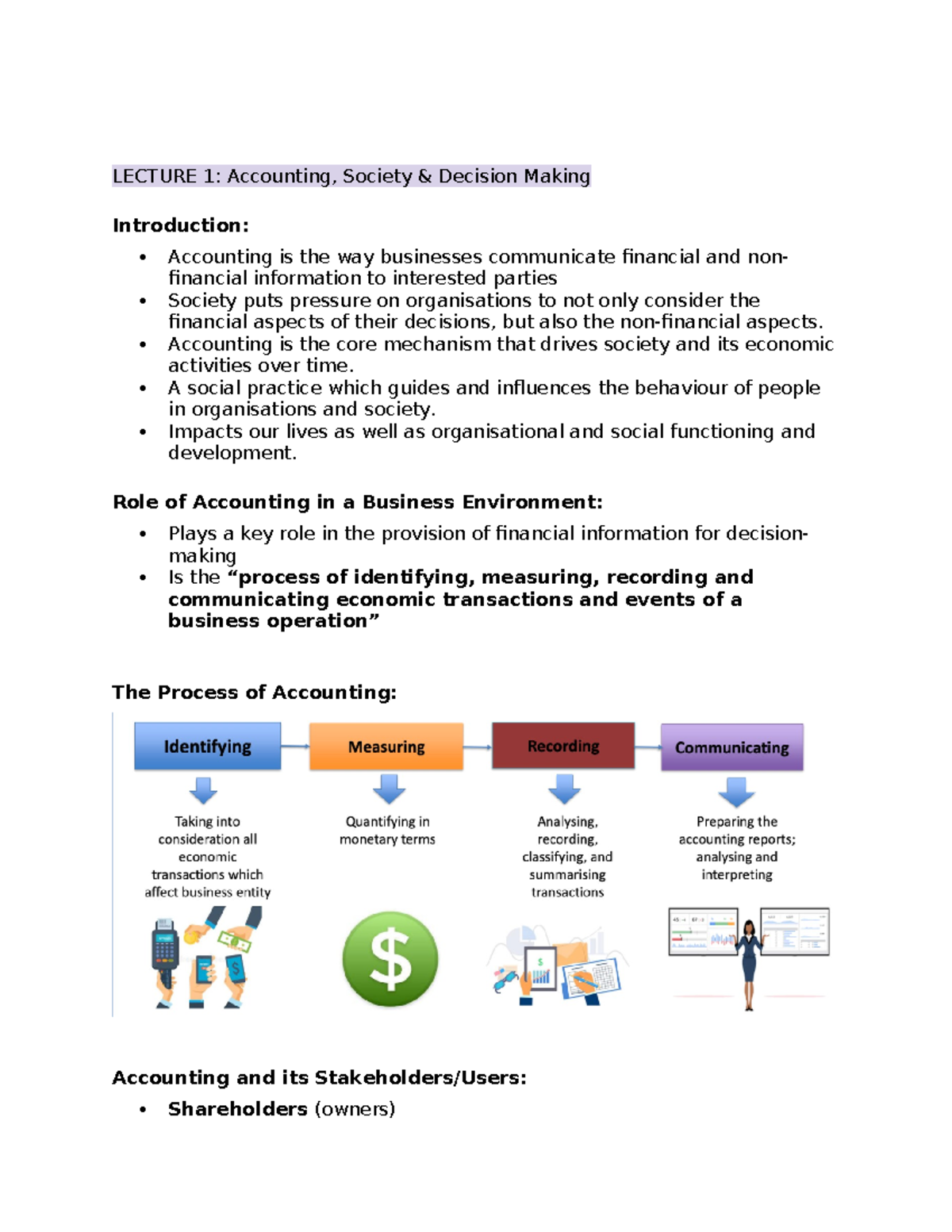 Accounting 101: Key Principles & Concepts for Decision Making - Studocu
