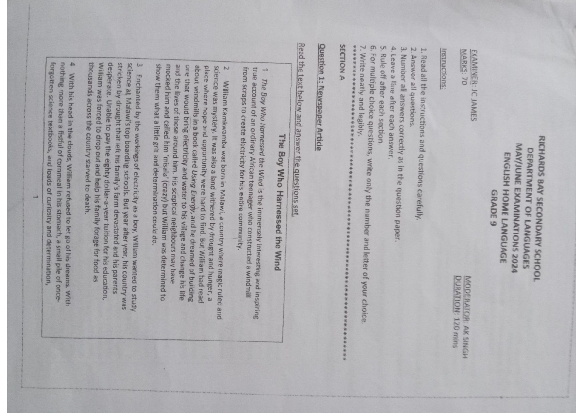 English Grade 9 June Term 2 Examinations: Comprehensive Review Guide ...