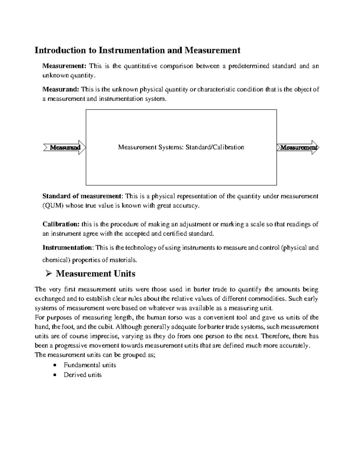 Instrumentation and Measurement Overview: Key Concepts and Standards ...